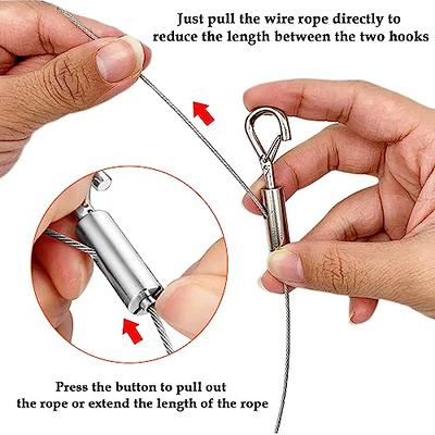 SDTC Tech Adjustable Picture Hanging Wire Kit 2m x 1.5mm Stainless