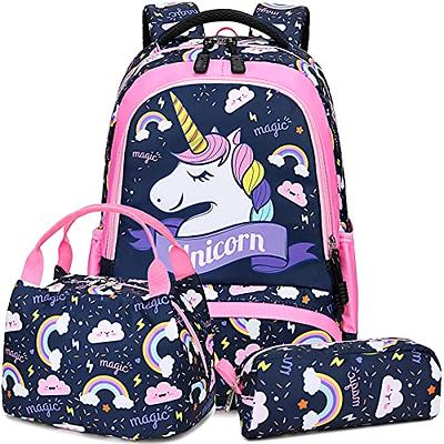 Meisohua Girls Backpack 3 in 1 Sets Unicorn School Backpack for