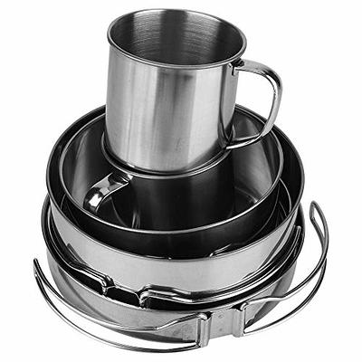 Outdoor Portable Camping Cookware Set, Stainless Steel