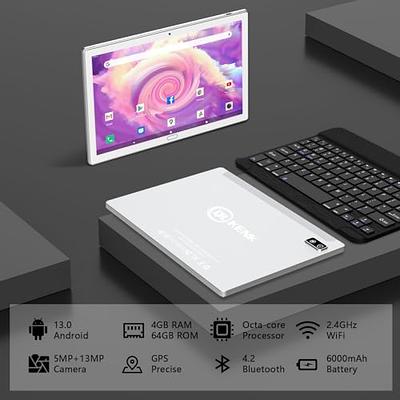 Android 13 Tablet, 2024 Latest 2 in 1 Tablet 10.1 Inch HD, 4G Cellular  Tablet with Keyboard, 64GB+4GB Storage, Octa-Core Processor, 2 Sim Slot,  13MP Camera, Mouse/Stylus/GPS/WiFi/Bluetooth (Silver) - Yahoo Shopping
