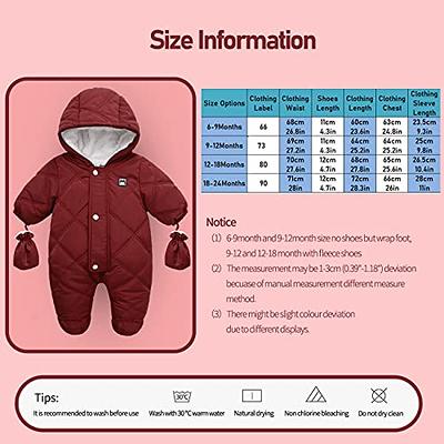 Baby Girl's Winter Snowsuit Cute Cartoon Bear Pattern Accessory Zipper  Breathable Coat Ear Fleece Hoodie Footie for 18-24M Baby Red(E1) - Yahoo  Shopping