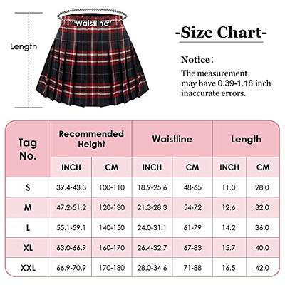 Girls High Waist Pleated Skirt A Line Uniform Tennis Skirt Plaid Scooter  Skirt Above Knee School Skort Lightweight Cute Skirt Inner Shorts Red Plaid  XXL - Yahoo Shopping