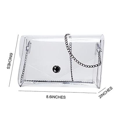 Buy Vorspack Clear Handbag Purse Stadium Approved Shoulder Crossbody  Evening Bag Cute for Sporting Events Venue Concert Prom Party for Women at