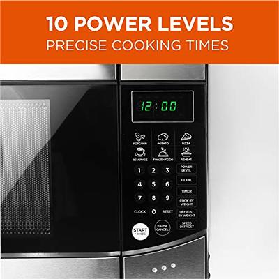 COMMERCIAL CHEF 0.7 Cubic Foot Microwave with 10 Power Levels, Small  Microwave with Push Button, 700W Countertop Microwave up to 99 Minute Timer  and