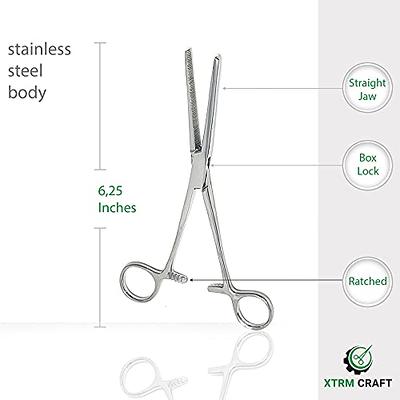 XTRM CRAFT Pean Hemostat Straight 6.25 Multipurpose Locking Tweezer Clamps  Serrated, Stainless Steel, Hemostats for Nurses, Fishing Forceps, Crafts  and Hobby - Yahoo Shopping