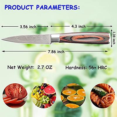 Paring Knife with Sheath Set of 3 Pieces Black Kitchen Knives 3.5 inch Cut  Through So Easy - Yahoo Shopping