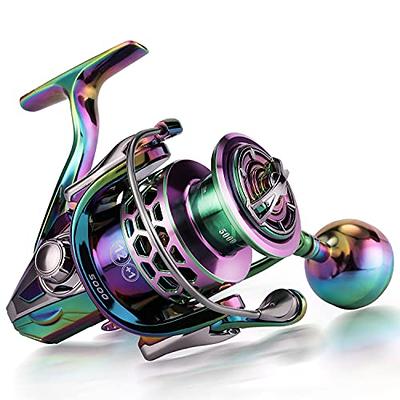 Sougayilang Fishing Reel, Colorful Aluminum Frame Spinning Reels with - 12+1  Stainless BB, Oversize Aluminum Handle for Saltwater or Freshwater Fishing-  GSM7000 - Yahoo Shopping