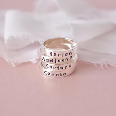 Personalized Ring Name Stainless | Stainless Steel Rings Couples - New  Customized - Aliexpress