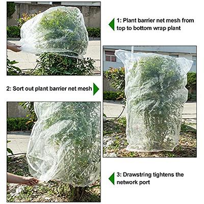 Round 4'x4' Large Plant Mesh Cover 4.9FT Tall Crop Netting Cage Pest Guard  Cover for Vegetables Fruits Durable Plant Gardening Net