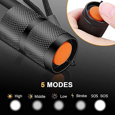 MODOAO 3pack Super Bright Flashlights High Lumens LED Flashlight With  Zoomable Beam - Mini Flashlights for Camping, Hiking, Dog Walking -  Powerful