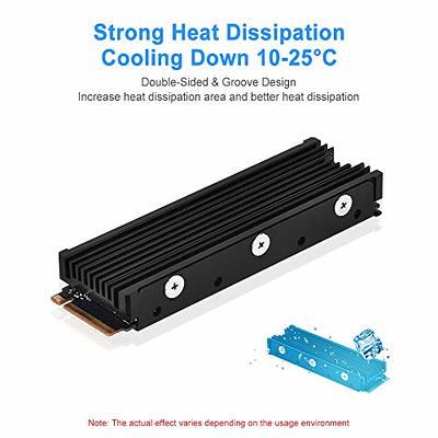 ineo PS5 Heatsink, M.2 NVME SSD Heatsink for PS5 Internal PCIe M.2 NVMe  Gaming SSD, Magnesium Aluminum Alloy Designed with Large Heat Dissipation