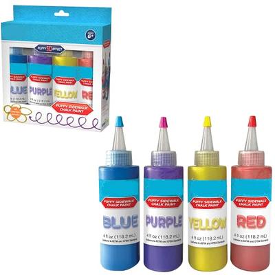 Glow in the Dark Sidewalk Chalk Paint Set with 6 Glow Paint Colors