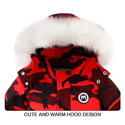 WULFUL Girl's Waterproof Ski Jacket Warm Fleece Hooded Winter