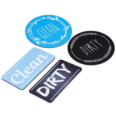 Dishwasher Magnet Clean Dirty Sign, Farmhouse Rustic Wood Design Black and  White Non-Scratch/Easy to Read & Slide/Strong Magnet Clean Dirty Magnet for