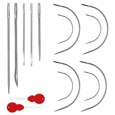  50 PCS Curved Needles, Curved Sewing Needles For Leather  Projects Carpet Or Canvas Repairing Wig Making Upholstery Weaving Needles  Embroidery Needles For Hand Sewing