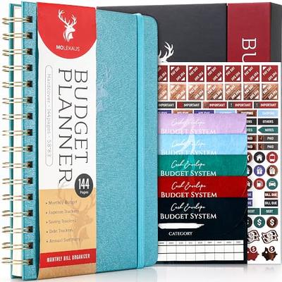 Molekaus Budget Planner & Budgeting Journal with Pockets Monthly Bill  Organizer for Gift Financial Planner Budget Book to Control Your Money.Size  5.8x 8.3 Teal - Yahoo Shopping
