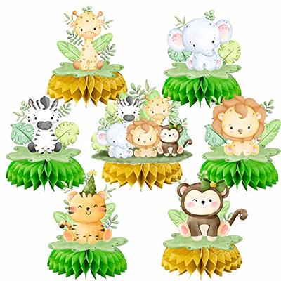 Kosiz 8 Pcs Highland Cow Honeycomb Centerpieces Cow Table Topper
