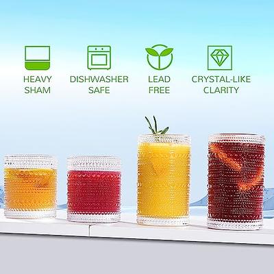 Lvtrupc Vintage Hobnail Drinking Glasses Set of 12-14 oz Old Fashioned  Water Glass Cups & 11 oz Cocktail Glasses, Aesthetic Kitchen Bar Tumbler  Glassware Gifts Sets for Smoothie, Juice, Coffee, Wine - Yahoo Shopping