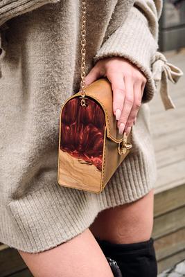 Custom Resin Handbag With Olive Wood, Epoxy Resin, Brown Genuine Leather, Handle  Bag Shoulder Cross Body Bag, Unique Mother's Day Gift For Her - Yahoo  Shopping