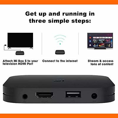  Xiaomi Mi TV Official US Version 1GB RAM +8GB ROM, Portable  Streaming Media Player HD Playback 1080P HDR Netflix Quad Core 64 Bit Android  TV 9.0, Bluetooth remote with Google Assistant 