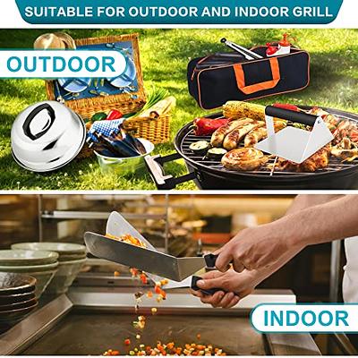 bodkar Frying Pan Skillet 8-inch Flat Griddle Pan, Lightweight Grill Pan  with Wooden Handle for Camping Indoor Outdoor Cooking