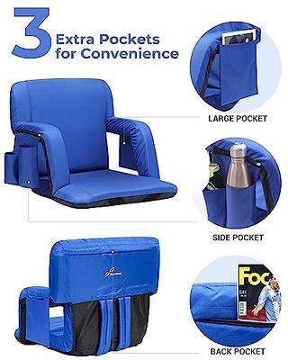 Nova Microdermabrasion Reclining Stadium SEATS for Bleachers with Back Support and Wide Padded Cushion Portable Stadium Chairs W, Steel