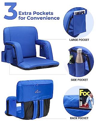 Reclining Stadium Seat with Armrests and Side Pockets – Alpcour