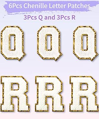  Letter Patches 6 Pcs Varsity Chenille Iron on Letters Patchs  for Clothing Jackets Backpacks Glitter Letter Patches(Purple,A) : Arts,  Crafts & Sewing