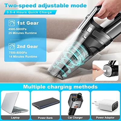 Fanisic Cordless Handheld Car Vacuum Cleaner, 9000PA Powerful Suction Tiny  Car Vacuum Cleaner, Foldable Dust Buster with Filter Portable Vacuum