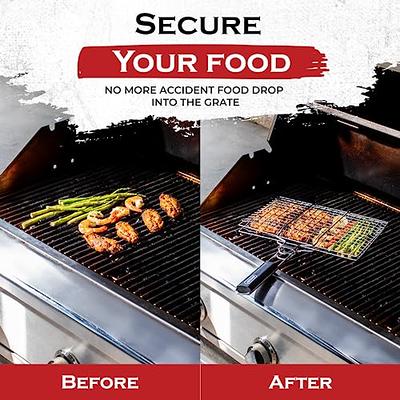 SHIZZO Shallow Grill Basket Set, Grilling Accessories Barbecue BBQ