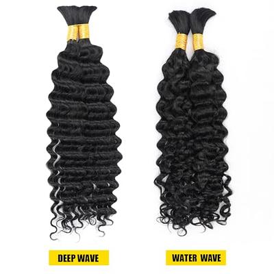  Human Braiding Hair Water Wave Bulk Human Hair For Braiding  No Weft Wet And Wavy Human Hair Braiding Hair Extensions For Boho Braids 2  Bundles Human Hair Per Pack 100g