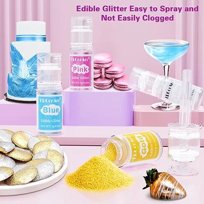 Edible Glitter, 3 Colors 100% Edible Glitter for Drinks, Cake Decorating  Supplies, Cookie Decorating Supplies, Strawberries, Cookie, Cocktails