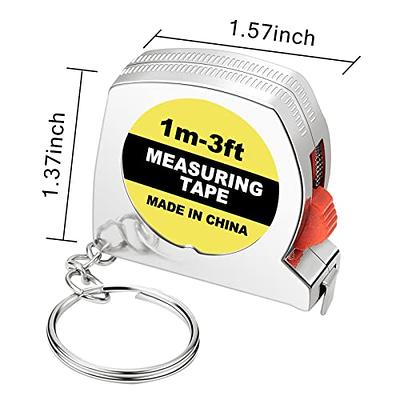 Small Tape Measure Mini Retractable Measuring Tape Keychains 1 Meter/ 3  Feet Functional Mini Measuring Tape, Metric and Inch with Slide Lock for  Daily