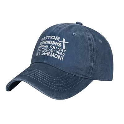 Funny Hat Pastor Warning Anything You Say Hat Women Baseball Hat Adjustable  Hat Navy Blue - Yahoo Shopping
