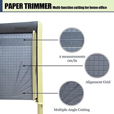 12 Cut Length Guillotine Paper Trimmer, 16 Sheets Capacity Paper Cutter  for Paper Photo Card Stock,Handhold Folding Gridded Photo Cutter - Yahoo  Shopping