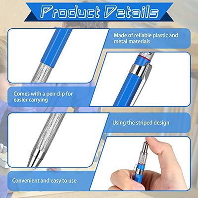 Welders Pencil With 12pcs Round Refills, 2.0 Mm Mechanical Pencil Marker  For Pipe Fitter Welder Con