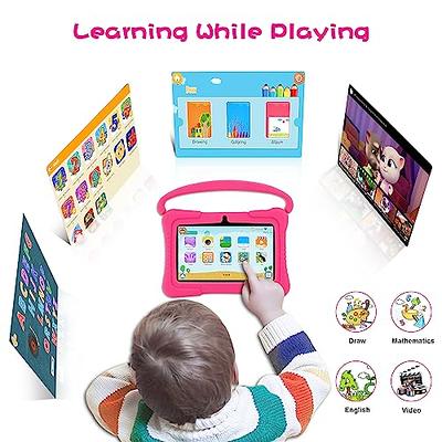  Veidoo Kids Tablet, 7 inch Android Tablet for Kids 2GB Ram  32GB Storage, Toddler Tablet with IPS Screen, Parent Control, Bluetooth,  WiFi, Kid-Proof case with Kickstand, Learning (Light Pink) 