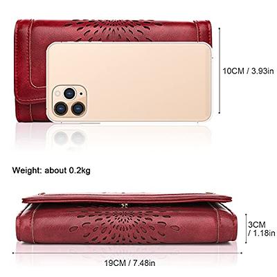 GAEKEAO Womens Credit Card Holder Wallet Genuine Leather Card Case RFID Blocking Small Blocked Purses For Women with Zipper Coin Purse