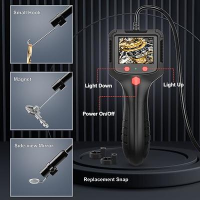 Endoscope Camera with Light, Industrial Digital Borescope, Snake Camera  1080P 8mm IP67 Waterproof Inspection Camera, Sewer Drain Camera with 6 LED  Lights 2.4 IPS Screen, 16.4FT Semi-Rigid Cable - Yahoo Shopping