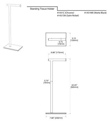 allen + roth Matte Black Freestanding Spring-loaded Toilet Paper Holder in  the Toilet Paper Holders department at