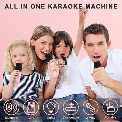 Toys for Girls Karaoke Microphone - Portable Wireless Bluetooth