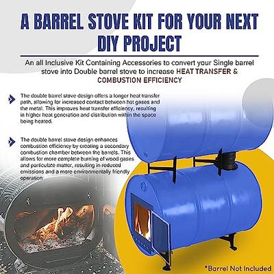Sonret Double Barrel Stove Adapter Kit – For 30 to 55 Gallon Drums -  Adapter Kit - Camping Equipment Barrel Stove Kits - Fire Wood Camp Stove  Barrel Woodstove Kit for Emergency Heating & Cooking - Yahoo Shopping