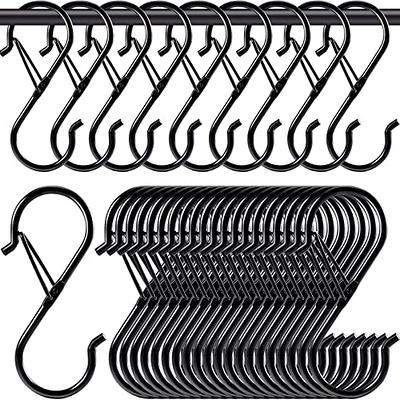 Evob 20 Pack 3.4 S Shaped Hooks Stainless Steel Metal Hangers Hanging  Hooks for Kitchen, Work Shop, Bathroom, Garden