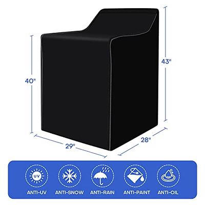 Washing Machine Cover Waterproof, Fit for Outdoor Top Load and Front Load Dryer/Washer Machine, Thick Zipper Design for Easy Use, 27x26x43 inch