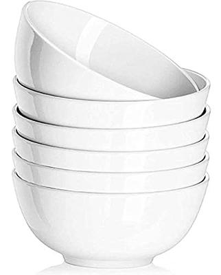 Soup Bowls Cereal Bowl 6 Inch 24 Oz Large Serving Bowls White Fine