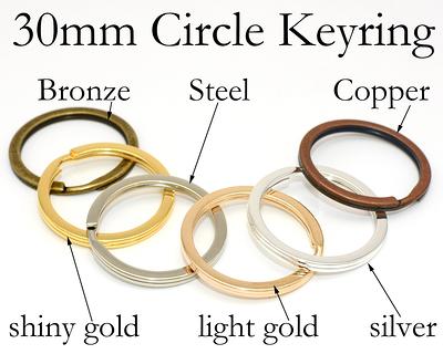 Wholesale Split Key Ring Keychains in Gold Silver Steel Bronze Copper,  Round Keyring With Chain Jump Rings for Jewelry Making 