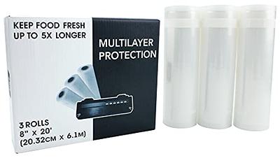 Vacuum Sealer Bags Rolls for Food Saver, GAVASTO 100% Biodegradable Vacuum  Sealer Bags for Food, Seal a Meal Bags, Commercial Grade, BPA/BPS Free,  Great for Vacuum Sealing-8x20(2Rolls), 11x20(1Roll) - Yahoo Shopping