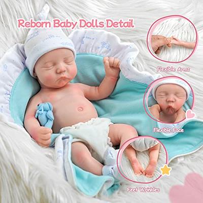 Zlgkjk Reborn Baby Dolls Girl, 18 Realistic Soft Vinyl Silicone Full Body,  Lifelike Sleeping Dolls for Girls, Real Life Baby Doll Gift Set for 3+