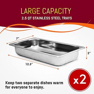 Elite Gourmet 2 x 2.5 Qt. Stainless Steel Electric Buffet Server