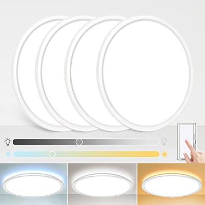 Updated】12 Inch 3200LM Flush Mount LED Ceiling Light Fixture, 28 W Dimmable  Wall Switch 3000K-6500K Selectable Ceiling Light,Ultra Thin Round Flat  Panel Light for Bedrooms, Kitchen(White,4Pack) - Yahoo Shopping